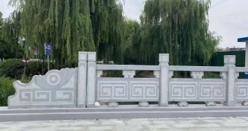 松原 芝麻灰桥栏杆、河道栏杆安装效果