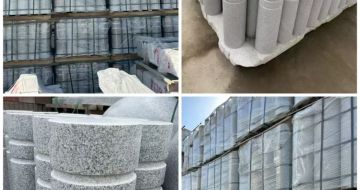 松原 芝麻白花岗岩挡车柱、隔离柱多少钱