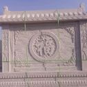 松原 芝麻白花岗岩屏风，照壁，影壁