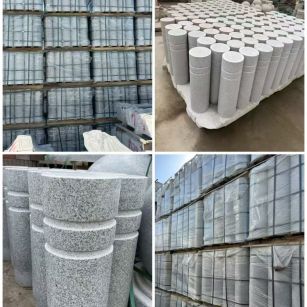 松原 芝麻白花岗岩挡车柱、隔离柱多少钱