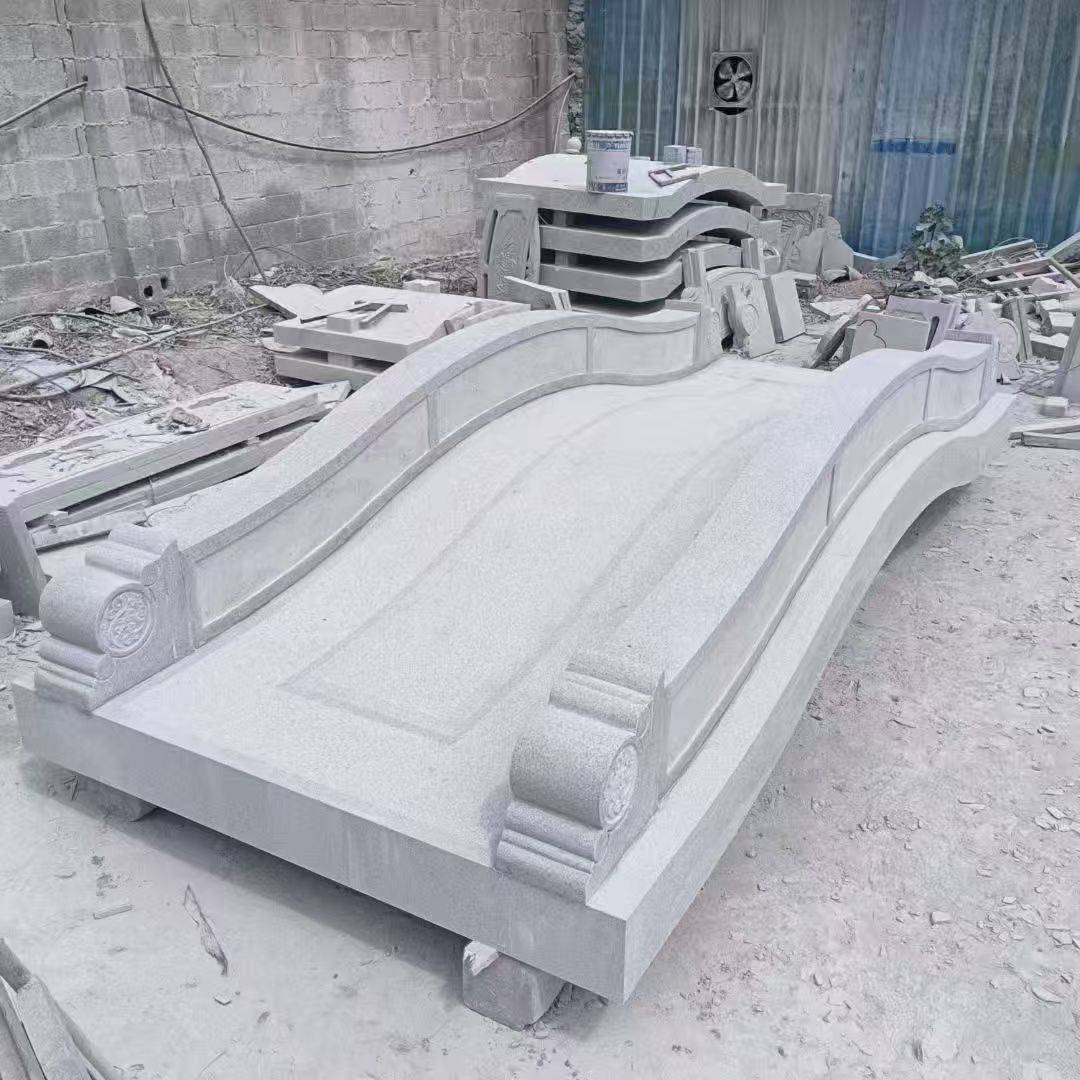 松原 芝麻灰花岗岩园林景观 小石桥