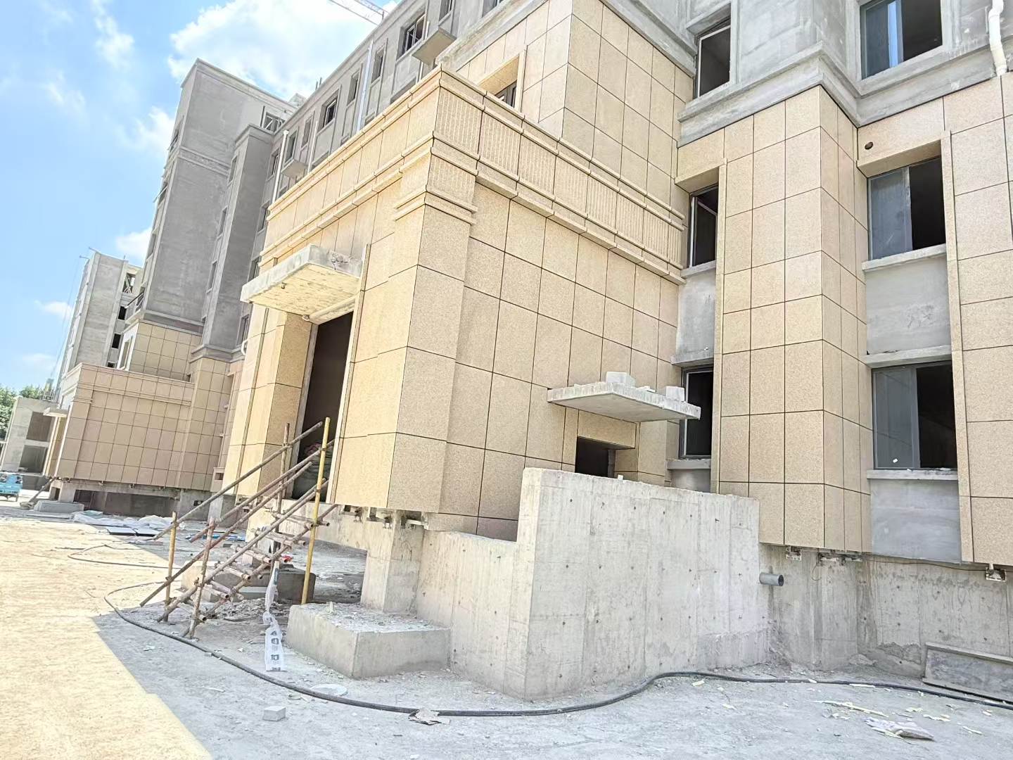 松原 黄金麻干挂，工地实拍